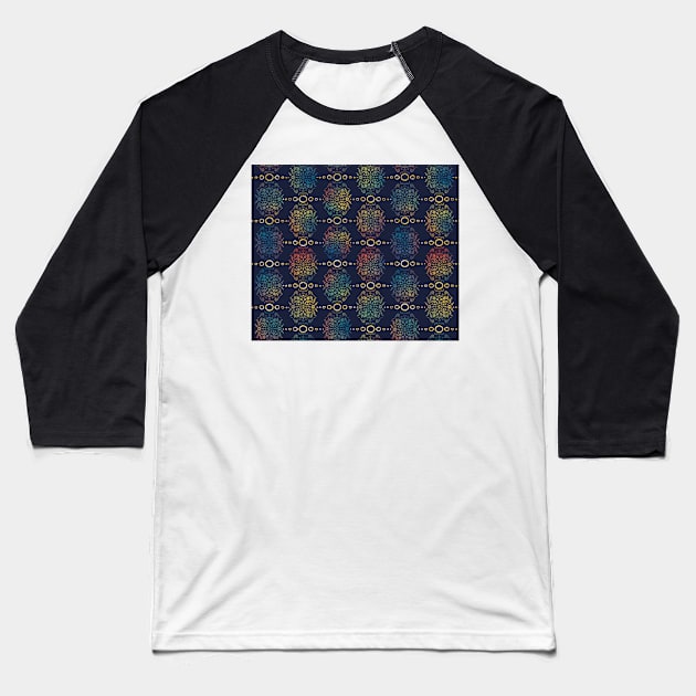 Mandala Wallpaper Pattern Baseball T-Shirt by thatmacko